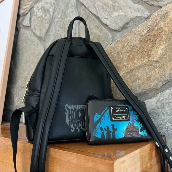Loungefly Disney Hocus Pocus Binx Pocket Mini Backpack & Wallet Set - Picture 4 of 8